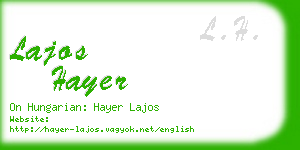 lajos hayer business card